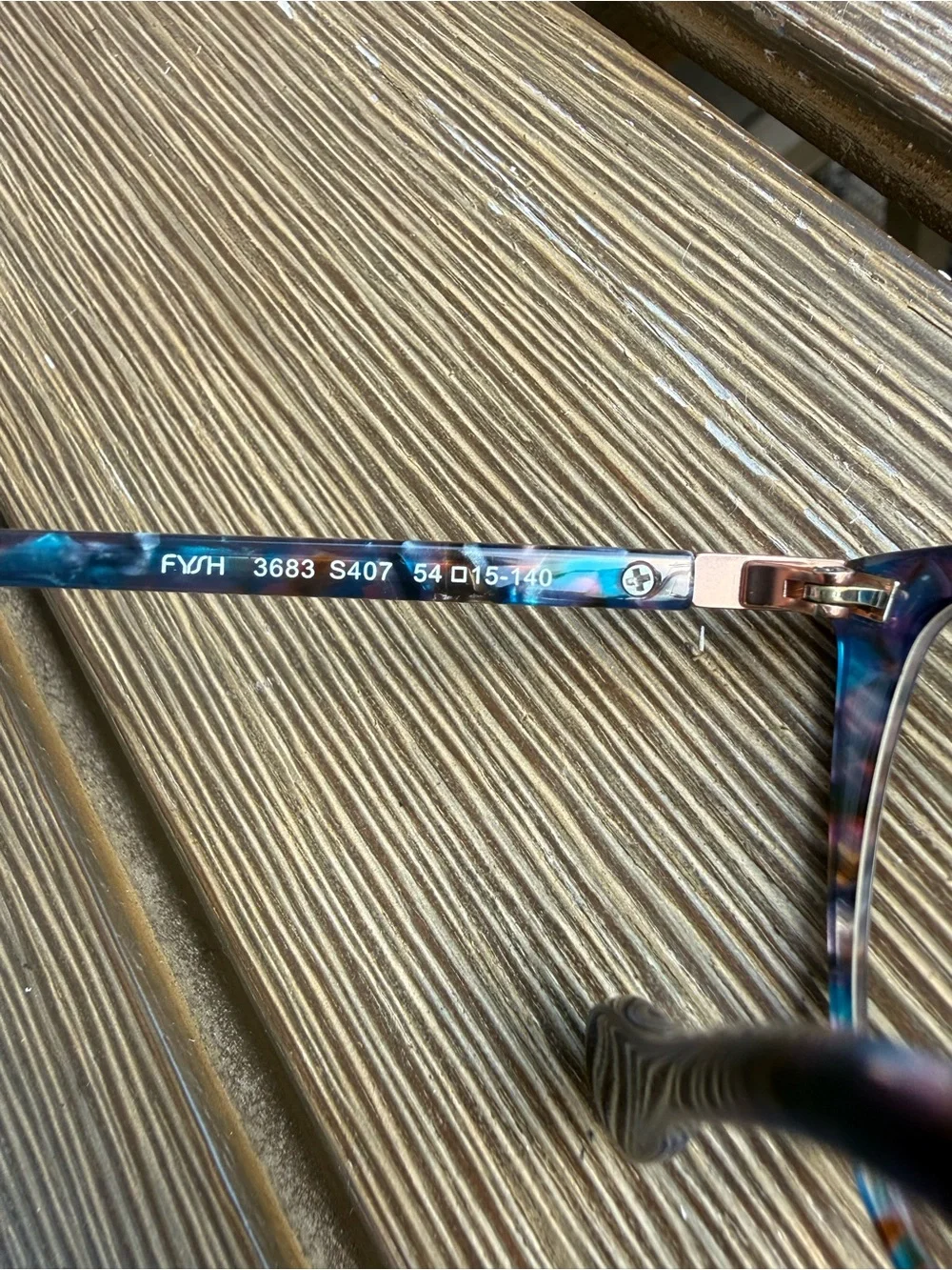 FYSH 3683 Eyeglasses Multicolor Blue Purple Frames 54-15-140 peacock pearl
